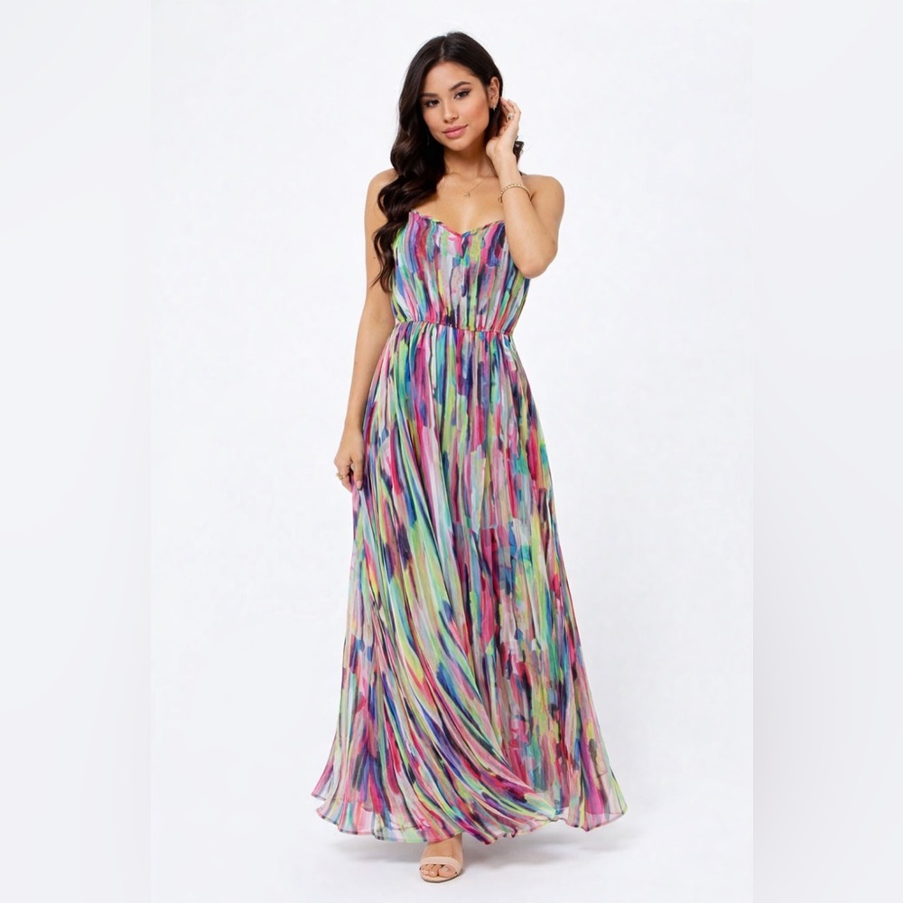 Jack by BB Dakota Dakota Rayna Maxi Dress Multicolor Abstract Boho